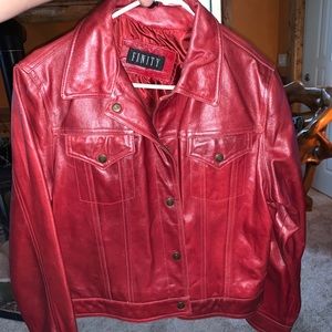 Women’s Red Leather Jacket